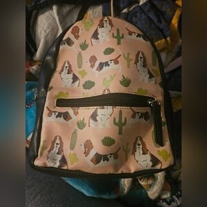 Basset Hound Mini Backpack and wallet